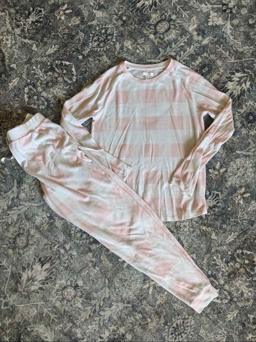 LC Lauren Conrad Womens Pink and White Striped Pajama Set